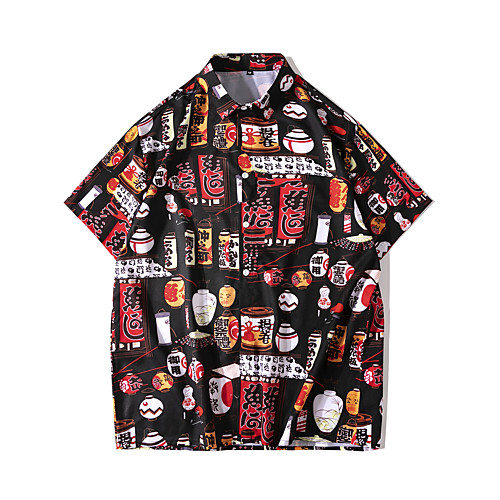 Men's Shirt 3D Print Graphic Prints Button-Down Print Short Sleeve Casual Tops Elegant Casual Black
Men's Shirt 3D Print Graphic Prints Button-Down Print Short Sleeve Casual Tops Elegant Casual Black