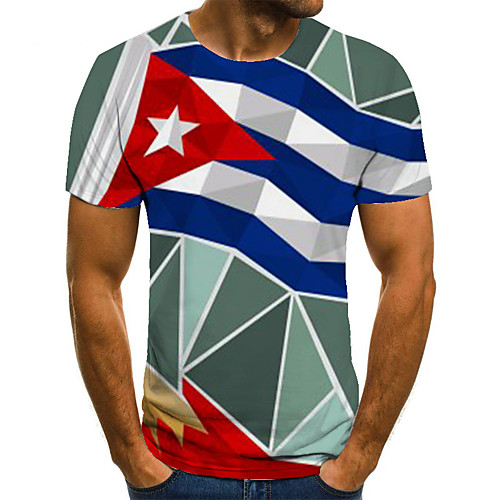 Men's Unisex Tee T shirt Shirt 3D Print Graphic Prints Flag Plus Size Print Short Sleeve Casual Tops Basic Fashion Designer Big and Tall Round Neck Blue
Men's Unisex Tee T shirt Shirt 3D Print Graphic Prints Flag Plus Size Print Short Sleeve Casual Tops Basic Fashion Designer Big and Tall Round Neck Blue