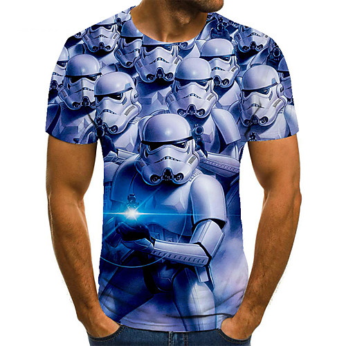 Men's Unisex Tee T shirt Shirt 3D Print Graphic Prints Human Plus Size Print Short Sleeve Casual Tops Basic Fashion Designer Big and Tall Round Neck Blue
Men's Unisex Tee T shirt Shirt 3D Print Graphic Prints Human Plus Size Print Short Sleeve Casual Tops Basic Fashion Designer Big and Tall Round Neck Blue