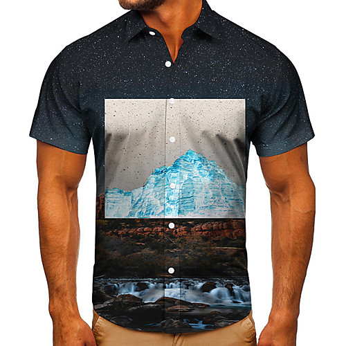 Men's Shirt 3D Print Galaxy Graphic Prints Mountain Button-Down Short Sleeve Street Tops Casual Fashion Classic Breathable Black
Men's Shirt 3D Print Galaxy Graphic Prints Mountain Button-Down Short Sleeve Street Tops Casual Fashion Classic Breathable Black