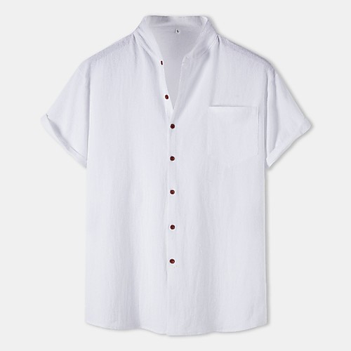 Men's Shirt Solid Color Short Sleeve Casual Tops Business Fashion Button Down Collar Blue Yellow White / Work
Men's Shirt Solid Color Short Sleeve Casual Tops Business Fashion Button Down Collar Blue Yellow White / Work