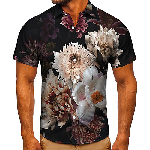Men's Shirt 3D Print Floral Graphic Prints Button-Down Short Sleeve Street Tops Casual Fashion Classic Breathable Black
Men's Shirt 3D Print Floral Graphic Prints Button-Down Short Sleeve Street Tops Casual Fashion Classic Breathable Black