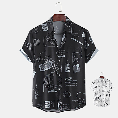 Men's Shirt Graphic Prints Button-Down Short Sleeve Casual Tops Lightweight Casual Fashion Breathable White Black
Men's Shirt Graphic Prints Button-Down Short Sleeve Casual Tops Lightweight Casual Fashion Breathable White Black