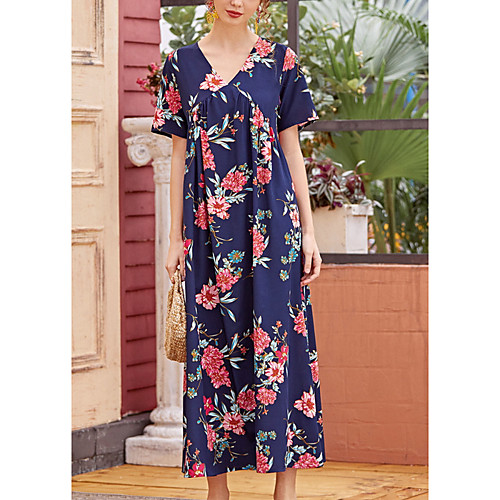 Women's A Line Dress Midi Dress Blue Green Short Sleeve Print Color Block Patchwork Print Summer V Neck Casual 2021 S M L XL
Women's A Line Dress Midi Dress Blue Green Short Sleeve Print Color Block Patchwork Print Summer V Neck Casual 2021 S M L XL