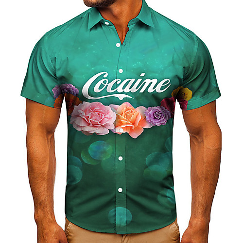 Men's Shirt 3D Print Graphic Prints Letter Button-Down Short Sleeve Street Tops Casual Fashion Classic Breathable Green
Men's Shirt 3D Print Graphic Prints Letter Button-Down Short Sleeve Street Tops Casual Fashion Classic Breathable Green