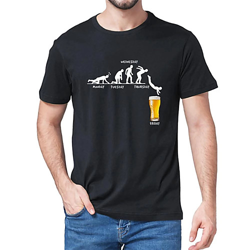 Men's Unisex Tee T shirt Shirt Hot Stamping Graphic Prints Beer Human Plus Size Print Short Sleeve Casual Tops Cotton Basic Fashion Designer Big and Tall Round Neck White Wine Black / Summer
Men's Unisex Tee T shirt Shirt Hot Stamping Graphic Prints Beer Human Plus Size Print Short Sleeve Casual Tops Cotton Basic Fashion Designer Big and Tall Round Neck White Wine Black / Summer