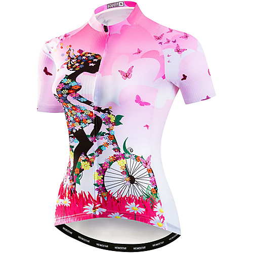 21Grams Women's Short Sleeve Cycling Jersey Summer Spandex Polyester Pink Butterfly Floral Botanical Bike Jersey Top Mountain Bike MTB Road Bike Cycling Quick Dry Moisture Wicking Breathable Sports
21Grams Women's Short Sleeve Cycling Jersey Summer Spandex Polyester Pink Butterfly Floral Botanical Bike Jersey Top Mountain Bike MTB Road Bike Cycling Quick Dry Moisture Wicking Breathable Sports