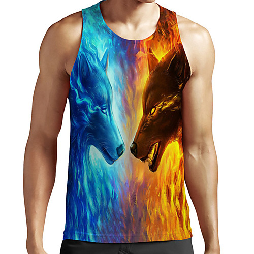 Men's Unisex Tank Top Undershirt 3D Print Graphic Prints Wolf Animal Plus Size Print Sleeveless Casual Tops Basic Fashion Designer Breathable Blue
Men's Unisex Tank Top Undershirt 3D Print Graphic Prints Wolf Animal Plus Size Print Sleeveless Casual Tops Basic Fashion Designer Breathable Blue