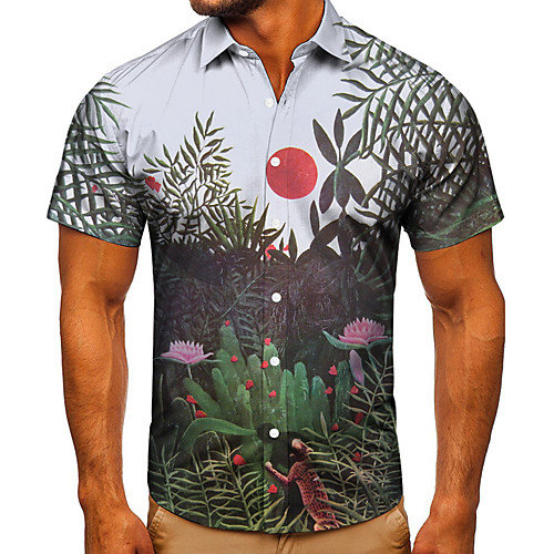 Men's Shirt 3D Print Plants Graphic Prints Button-Down Short Sleeve Street Tops Casual Fashion Classic Breathable Gray
Men's Shirt 3D Print Plants Graphic Prints Button-Down Short Sleeve Street Tops Casual Fashion Classic Breathable Gray