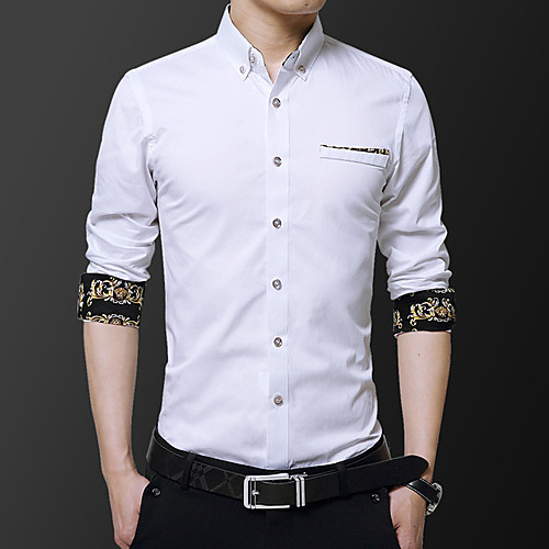 Men's Shirt Other Prints Solid Colored Solid Color Long Sleeve Casual Tops Basic Casual Standing Collar Wine Royal Blue White / Work
Men's Shirt Other Prints Solid Colored Solid Color Long Sleeve Casual Tops Basic Casual Standing Collar Wine Royal Blue White / Work