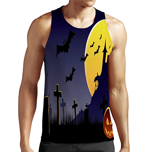 Men's Unisex Tank Top Undershirt 3D Print Graphic Prints Moon Bat Plus Size Print Sleeveless Casual Tops Basic Designer Big and Tall Blue
Men's Unisex Tank Top Undershirt 3D Print Graphic Prints Moon Bat Plus Size Print Sleeveless Casual Tops Basic Designer Big and Tall Blue
