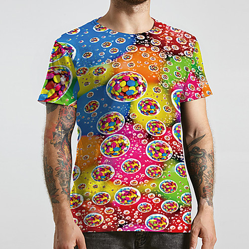 Men's Unisex Tee T shirt 3D Print Graphic Prints Bubble Plus Size Print Short Sleeve Casual Tops Basic Designer Big and Tall Rainbow
Men's Unisex Tee T shirt 3D Print Graphic Prints Bubble Plus Size Print Short Sleeve Casual Tops Basic Designer Big and Tall Rainbow