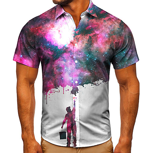 Men's Shirt 3D Print Galaxy Graphic Prints Button-Down Short Sleeve Street Tops Casual Fashion Classic Breathable Purple
Men's Shirt 3D Print Galaxy Graphic Prints Button-Down Short Sleeve Street Tops Casual Fashion Classic Breathable Purple