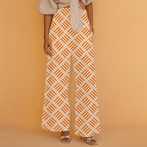 Women's Basic Chino Comfort Going out Beach Pants Pants Plaid Checkered Stripe Full Length Elastic Drawstring Design Print Yellow
Women's Basic Chino Comfort Going out Beach Pants Pants Plaid Checkered Stripe Full Length Elastic Drawstring Design Print Yellow