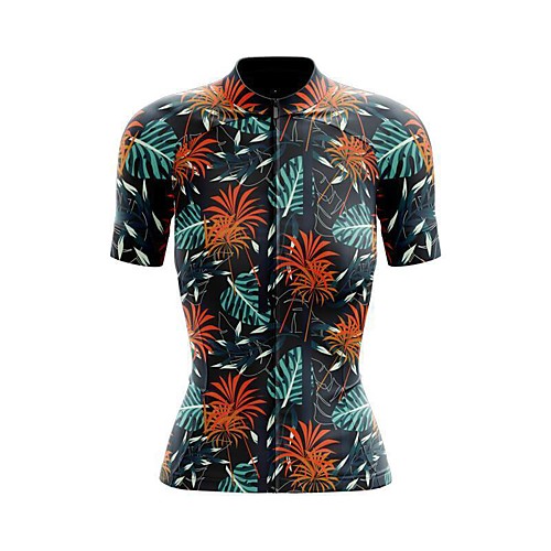 21Grams Women's Short Sleeve Cycling Jersey Summer Spandex Polyester Black Tropical Flowers Bike Jersey Top Mountain Bike MTB Road Bike Cycling Quick Dry Moisture Wicking Breathable Sports Clothing
21Grams Women's Short Sleeve Cycling Jersey Summer Spandex Polyester Black Tropical Flowers Bike Jersey Top Mountain Bike MTB Road Bike Cycling Quick Dry Moisture Wicking Breathable Sports Clothing