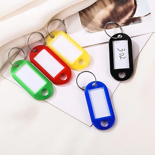 20pcs Plastic Keychain Key Tags ID Label Name Tags With Split Ring For Baggage Key Chains Key Rings
20pcs Plastic Keychain Key Tags ID Label Name Tags With Split Ring For Baggage Key Chains Key Rings