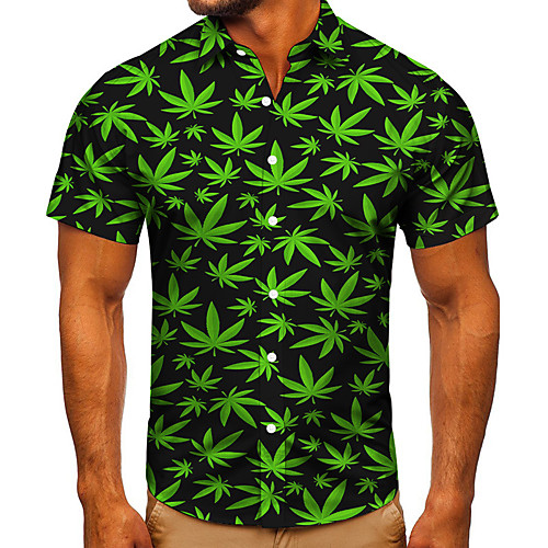 Men's Shirt 3D Print Graphic Prints Leaves Button-Down Short Sleeve Street Tops Casual Fashion Classic Breathable Green
Men's Shirt 3D Print Graphic Prints Leaves Button-Down Short Sleeve Street Tops Casual Fashion Classic Breathable Green