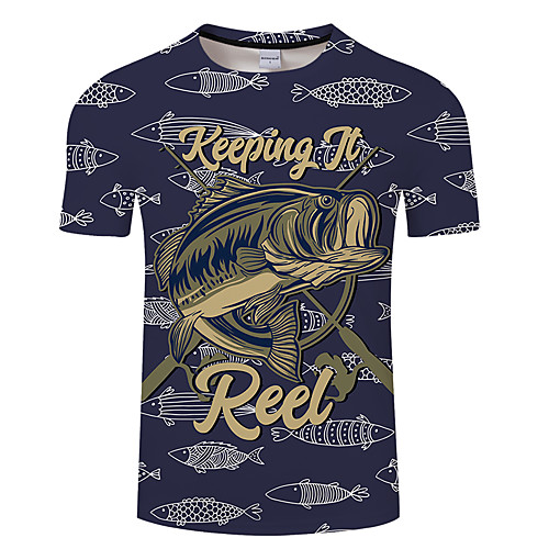 Men's Unisex Tee T shirt 3D Print Graphic Prints Fish Animal Plus Size 3D Print Print Short Sleeve Casual Tops Basic Designer Big and Tall Navy Blue
Men's Unisex Tee T shirt 3D Print Graphic Prints Fish Animal Plus Size 3D Print Print Short Sleeve Casual Tops Basic Designer Big and Tall Navy Blue