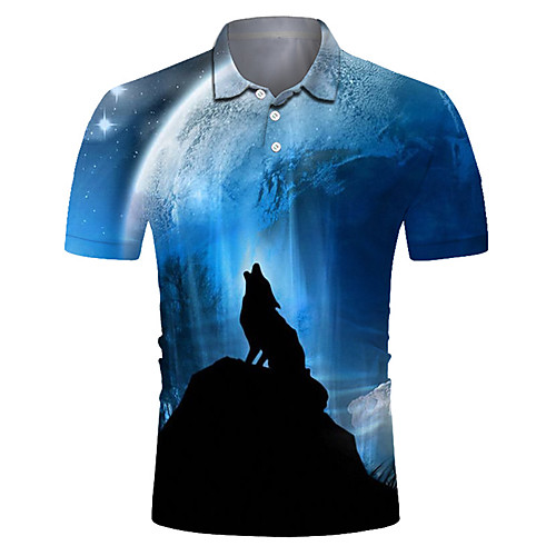 Men's Golf Shirt Tennis Shirt 3D Print Wolf Animal Button-Down Short Sleeve Street Tops Casual Fashion Cool Breathable Blue / Sports
Men's Golf Shirt Tennis Shirt 3D Print Wolf Animal Button-Down Short Sleeve Street Tops Casual Fashion Cool Breathable Blue / Sports