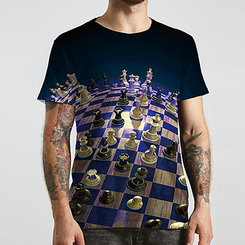 Men's Unisex Tee T shirt 3D Print Graphic Prints Chess Pieces Plus Size Print Short Sleeve Casual Tops Basic Designer Big and Tall Blue
Men's Unisex Tee T shirt 3D Print Graphic Prints Chess Pieces Plus Size Print Short Sleeve Casual Tops Basic Designer Big and Tall Blue
