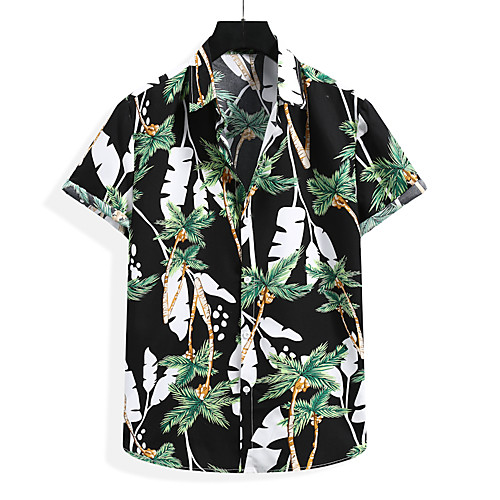 Men's Shirt Graphic Palm Leaf Print Short Sleeve Casual Tops Casual Tropical Beach White Black
Men's Shirt Graphic Palm Leaf Print Short Sleeve Casual Tops Casual Tropical Beach White Black