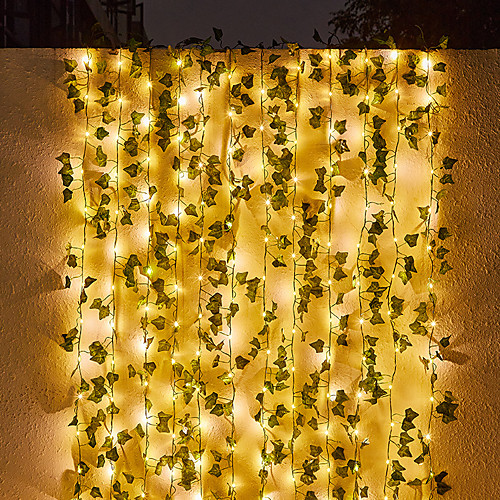 Solar String Lights Outdoor Waterproof 2m 20LEDs Artificial Creeper Leaf Fairy String Lights 2pcs 3pcs Ivy Christmas Wedding Party Garden Home Decoration IP65 Waterproof
Solar String Lights Outdoor Waterproof 2m 20LEDs Artificial Creeper Leaf Fairy String Lights 2pcs 3pcs Ivy Christmas Wedding Party Garden Home Decoration IP65 Waterproof