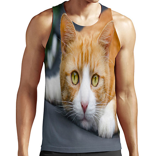 Men's Unisex Tank Top Undershirt 3D Print Cat Graphic Prints Animal Plus Size Print Sleeveless Casual Tops Basic Designer Big and Tall Gray
Men's Unisex Tank Top Undershirt 3D Print Cat Graphic Prints Animal Plus Size Print Sleeveless Casual Tops Basic Designer Big and Tall Gray