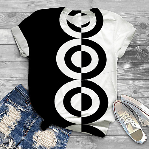 Women's Plus Size Tops T shirt Graphic Geometry Print Short Sleeve Crewneck Basic Black Big Size XL XXL 3XL 4XL 5XL / Holiday
Women's Plus Size Tops T shirt Graphic Geometry Print Short Sleeve Crewneck Basic Black Big Size XL XXL 3XL 4XL 5XL / Holiday