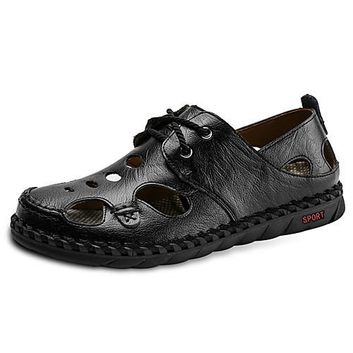 Men's Sandals Flat Sandals Beach Daily Cowhide Breathable Black Brown Spring Summer
Men's Sandals Flat Sandals Beach Daily Cowhide Breathable Black Brown Spring Summer
