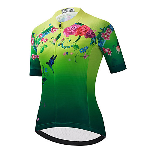 21Grams Women's Short Sleeve Cycling Jersey Summer Spandex Polyester Green Floral Botanical Bike Jersey Top Mountain Bike MTB Road Bike Cycling Quick Dry Moisture Wicking Breathable Sports Clothing
21Grams Women's Short Sleeve Cycling Jersey Summer Spandex Polyester Green Floral Botanical Bike Jersey Top Mountain Bike MTB Road Bike Cycling Quick Dry Moisture Wicking Breathable Sports Clothing