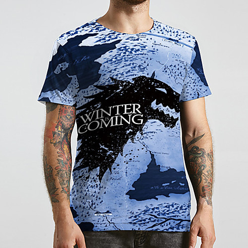 Men's Unisex Tee T shirt 3D Print Graphic Prints Letter Plus Size Print Short Sleeve Casual Tops Basic Designer Big and Tall Blue
Men's Unisex Tee T shirt 3D Print Graphic Prints Letter Plus Size Print Short Sleeve Casual Tops Basic Designer Big and Tall Blue