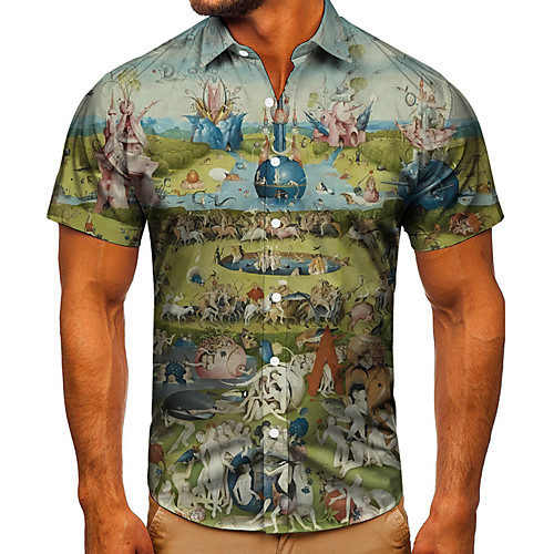 Men's Shirt 3D Print Graphic Prints Horse Button-Down Short Sleeve Street Tops Casual Fashion Classic Breathable Green
Men's Shirt 3D Print Graphic Prints Horse Button-Down Short Sleeve Street Tops Casual Fashion Classic Breathable Green