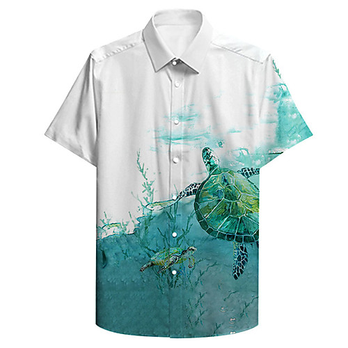 Men's Shirt 3D Print Tortoise Animal Plus Size 3D Print Button-Down Short Sleeve Casual Tops Casual Fashion Breathable Comfortable Blue / Sports
Men's Shirt 3D Print Tortoise Animal Plus Size 3D Print Button-Down Short Sleeve Casual Tops Casual Fashion Breathable Comfortable Blue / Sports