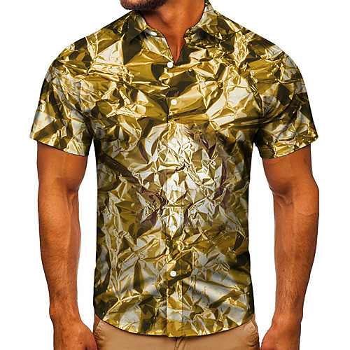 Men's Shirt 3D Print 3D Graphic Prints Button-Down Short Sleeve Street Tops Casual Fashion Classic Breathable Gold
Men's Shirt 3D Print 3D Graphic Prints Button-Down Short Sleeve Street Tops Casual Fashion Classic Breathable Gold