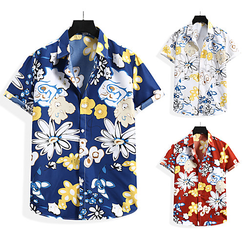 Men's Shirt Other Prints Graphic Prints Print Short Sleeve Casual Tops Boho White Blue Wine
Men's Shirt Other Prints Graphic Prints Print Short Sleeve Casual Tops Boho White Blue Wine