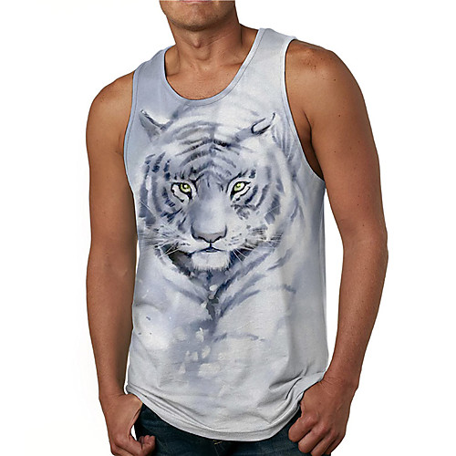 Men's Tank Top Undershirt Shirt 3D Print Graphic Prints Tiger Print Sleeveless Daily Tops Casual Designer Big and Tall Round Neck Gray / Summer
Men's Tank Top Undershirt Shirt 3D Print Graphic Prints Tiger Print Sleeveless Daily Tops Casual Designer Big and Tall Round Neck Gray / Summer