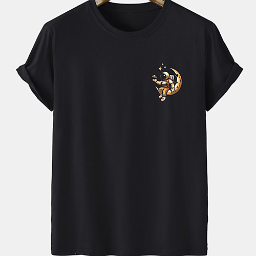 Men's Unisex Tee T shirt Hot Stamping Graphic Prints Astronaut Plus Size Short Sleeve Casual Tops Cotton Basic Designer Big and Tall White Black Green
Men's Unisex Tee T shirt Hot Stamping Graphic Prints Astronaut Plus Size Short Sleeve Casual Tops Cotton Basic Designer Big and Tall White Black Green