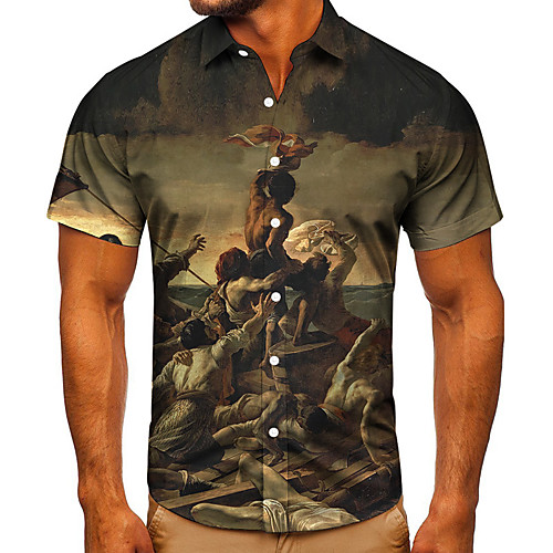 Men's Shirt 3D Print Graphic Prints Human Button-Down Short Sleeve Street Tops Casual Fashion Classic Breathable Gray
Men's Shirt 3D Print Graphic Prints Human Button-Down Short Sleeve Street Tops Casual Fashion Classic Breathable Gray