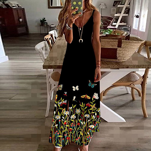 Women's Strap Dress Maxi long Dress Blue Yellow Blushing Pink Green White Red Sleeveless Print Spring Summer V Neck 2021 S M L XL XXL XXXL
Women's Strap Dress Maxi long Dress Blue Yellow Blushing Pink Green White Red Sleeveless Print Spring Summer V Neck 2021 S M L XL XXL XXXL