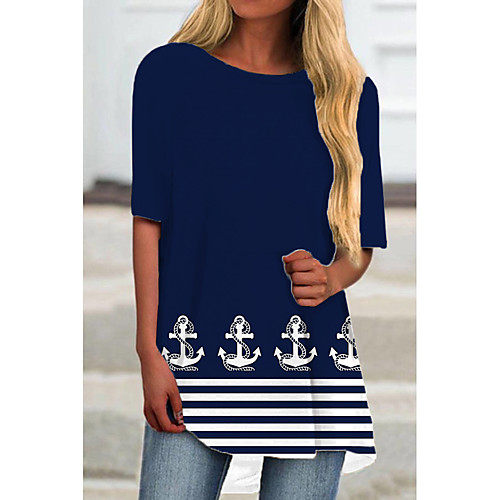 Women's T Shirt Dress Tee Dress Short Mini Dress Navy Blue Half Sleeve Print Color Block Print Spring Summer Round Neck Casual Holiday 2021 S M L XL XXL 3XL
Women's T Shirt Dress Tee Dress Short Mini Dress Navy Blue Half Sleeve Print Color Block Print Spring Summer Round Neck Casual Holiday 2021 S M L XL XXL 3XL
