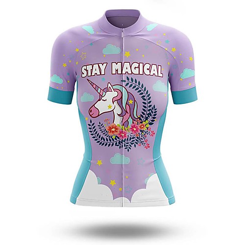 21Grams Women's Short Sleeve Cycling Jersey Summer Spandex Polyester Purple Rainbow Unicorn Bike Jersey Top Mountain Bike MTB Road Bike Cycling Quick Dry Moisture Wicking Breathable Sports Clothing
21Grams Women's Short Sleeve Cycling Jersey Summer Spandex Polyester Purple Rainbow Unicorn Bike Jersey Top Mountain Bike MTB Road Bike Cycling Quick Dry Moisture Wicking Breathable Sports Clothing