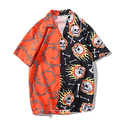 Men's Shirt Skull Button-Down Short Sleeve Casual Tops Lightweight Casual Fashion Breathable Blue Orange
Men's Shirt Skull Button-Down Short Sleeve Casual Tops Lightweight Casual Fashion Breathable Blue Orange