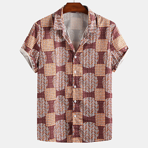 Men's Shirt Geometry Button-Down Short Sleeve Casual Tops Lightweight Casual Fashion Breathable Blue Red Yellow
Men's Shirt Geometry Button-Down Short Sleeve Casual Tops Lightweight Casual Fashion Breathable Blue Red Yellow