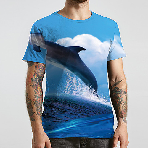 Men's Unisex Tee T shirt 3D Print Graphic Prints Shark Plus Size Print Short Sleeve Casual Tops Basic Designer Big and Tall Blue
Men's Unisex Tee T shirt 3D Print Graphic Prints Shark Plus Size Print Short Sleeve Casual Tops Basic Designer Big and Tall Blue