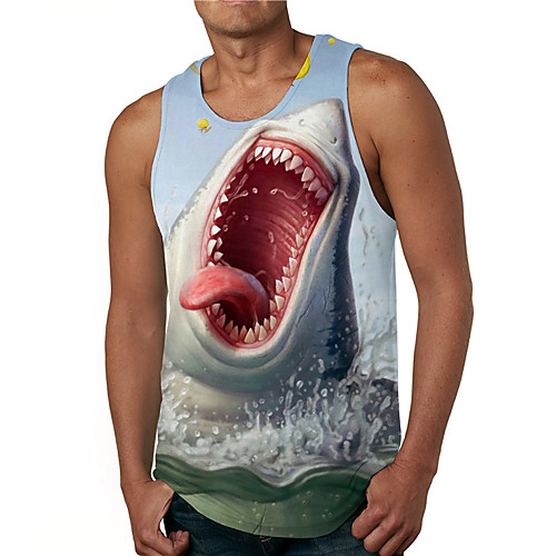 Men's Tank Top Undershirt 3D Print Graphic Prints Shark Print Sleeveless Daily Tops Casual Designer Big and Tall Blue
Men's Tank Top Undershirt 3D Print Graphic Prints Shark Print Sleeveless Daily Tops Casual Designer Big and Tall Blue