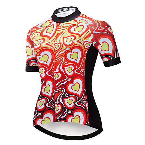 21Grams Women's Short Sleeve Cycling Jersey Summer Spandex Polyester Red Heart Bike Jersey Top Mountain Bike MTB Road Bike Cycling Quick Dry Moisture Wicking Breathable Sports Clothing Apparel
21Grams Women's Short Sleeve Cycling Jersey Summer Spandex Polyester Red Heart Bike Jersey Top Mountain Bike MTB Road Bike Cycling Quick Dry Moisture Wicking Breathable Sports Clothing Apparel
