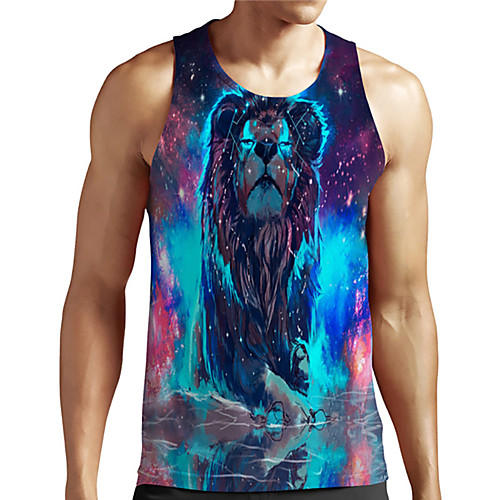 Men's Unisex Tank Top Undershirt 3D Print Graphic Prints Lion Animal Plus Size Print Sleeveless Casual Tops Basic Designer Big and Tall Blue
Men's Unisex Tank Top Undershirt 3D Print Graphic Prints Lion Animal Plus Size Print Sleeveless Casual Tops Basic Designer Big and Tall Blue