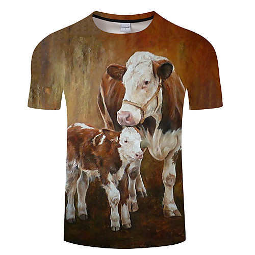 Men's Unisex Tee T shirt Shirt 3D Print Graphic Prints Cow Animal Plus Size 3D Print Print Short Sleeve Casual Tops Basic Designer Big and Tall Red / White Yellow Rainbow
Men's Unisex Tee T shirt Shirt 3D Print Graphic Prints Cow Animal Plus Size 3D Print Print Short Sleeve Casual Tops Basic Designer Big and Tall Red / White Yellow Rainbow