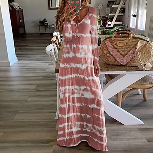 Women's Shift Dress Maxi long Dress Blushing Pink Gray Khaki Green Dusty Blue Black Long Sleeve Tie Dye Print Fall Spring V Neck Hot Casual Holiday Loose 2021 S M L XL XXL 3XL 4XL 5XL / Plus Size
Women's Shift Dress Maxi long Dress Blushing Pink Gray Khaki Green Dusty Blue Black Long Sleeve Tie Dye Print Fall Spring V Neck Hot Casual Holiday Loose 2021 S M L XL XXL 3XL 4XL 5XL / Plus Size