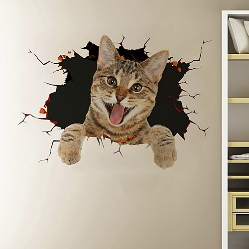 3D broken wall cute naughty cat cartoon home background decoration can be removed stickers
3D broken wall cute naughty cat cartoon home background decoration can be removed stickers